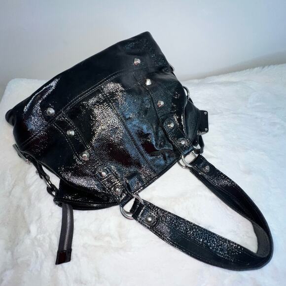 Via Repubblica Made In Italy Genuine Leather Patent Leather Purse Bag - Picture 15 of 16